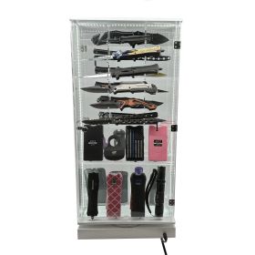 Streetwise 2 Sided Rotating LED Display with 12 Standard Knives and 16 Stun Guns